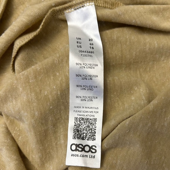 ASOS Tan Relaxed Short Sleeve Tee - Picture 4 of 4
